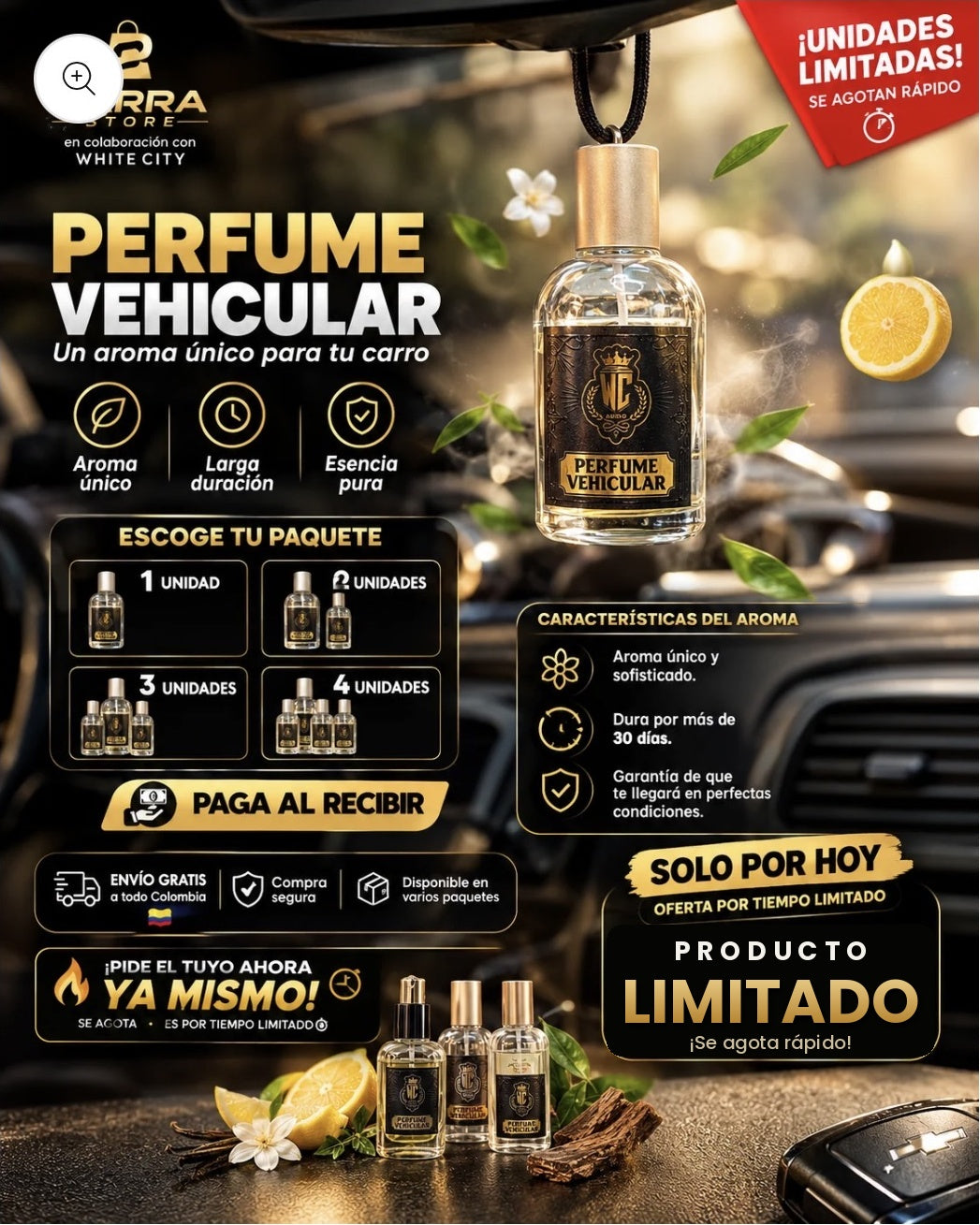 PERFUME PARA CARRO ESENCIA PURA
