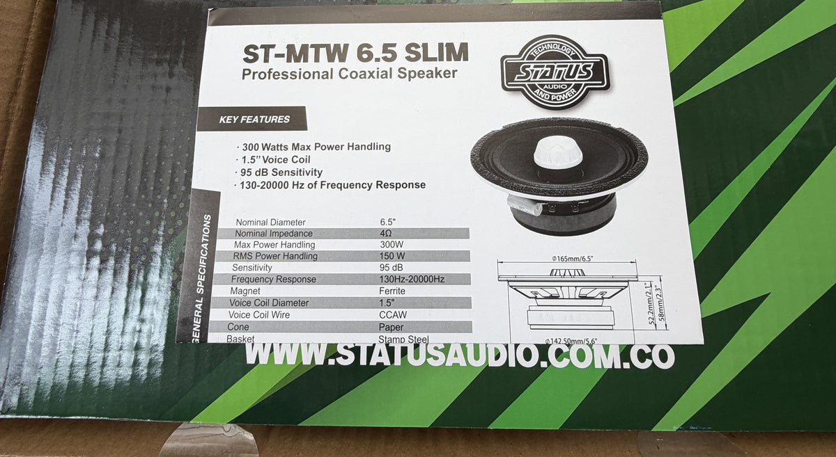PARLANTES PARA TU CARRO SOLO CALIDAD - STATUS SLM 6.5 PULGAS