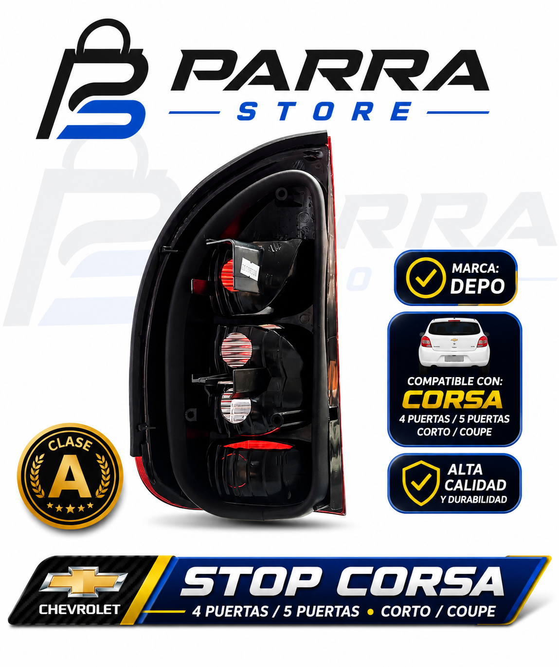 STOP CORSA 5 PUERTA / 4 PUERTAS CORTO O COUPE DEPO (UNIDAD)