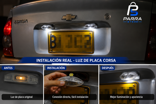 LUZ PLACA CORSA
