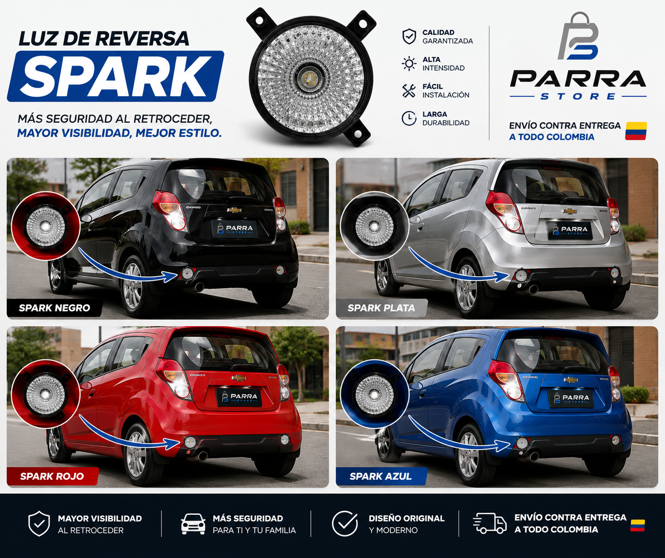 LUZ DE REVERSA SPARK CRONOS (UNIDAD)