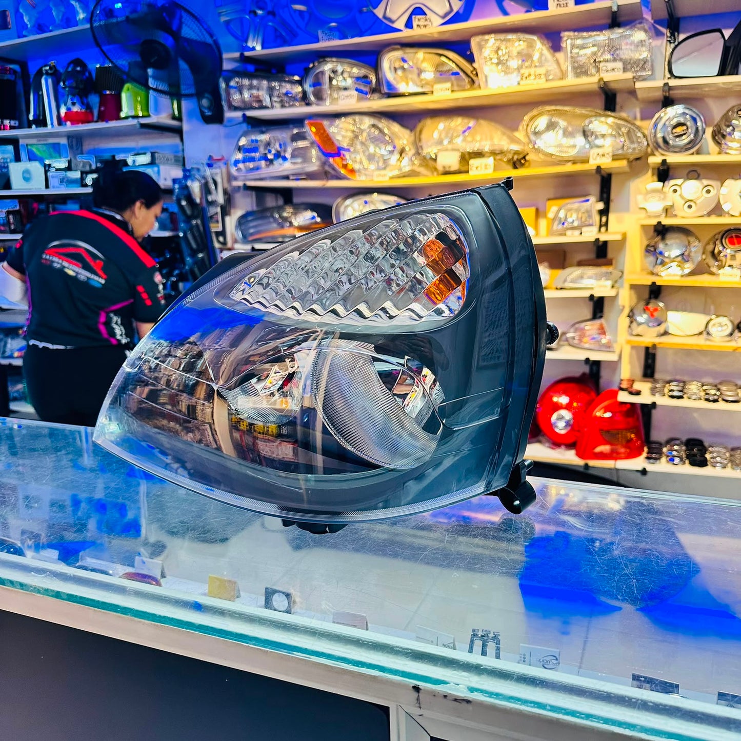 Gray helmet for bikers