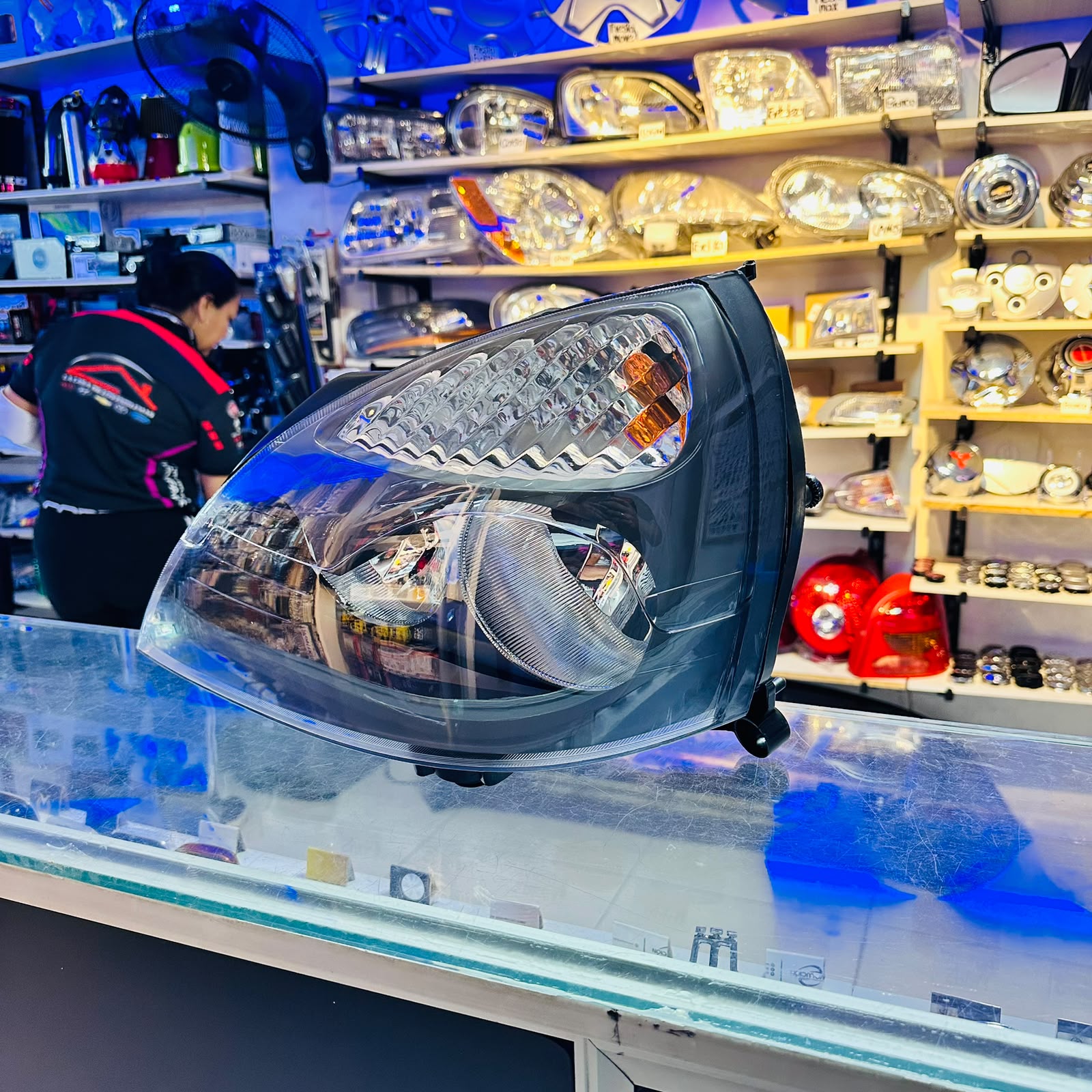 Gray helmet for bikers