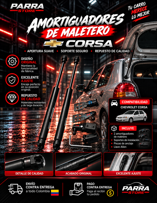 AMORTIGUADORES DE BAÚL PARA CORSA