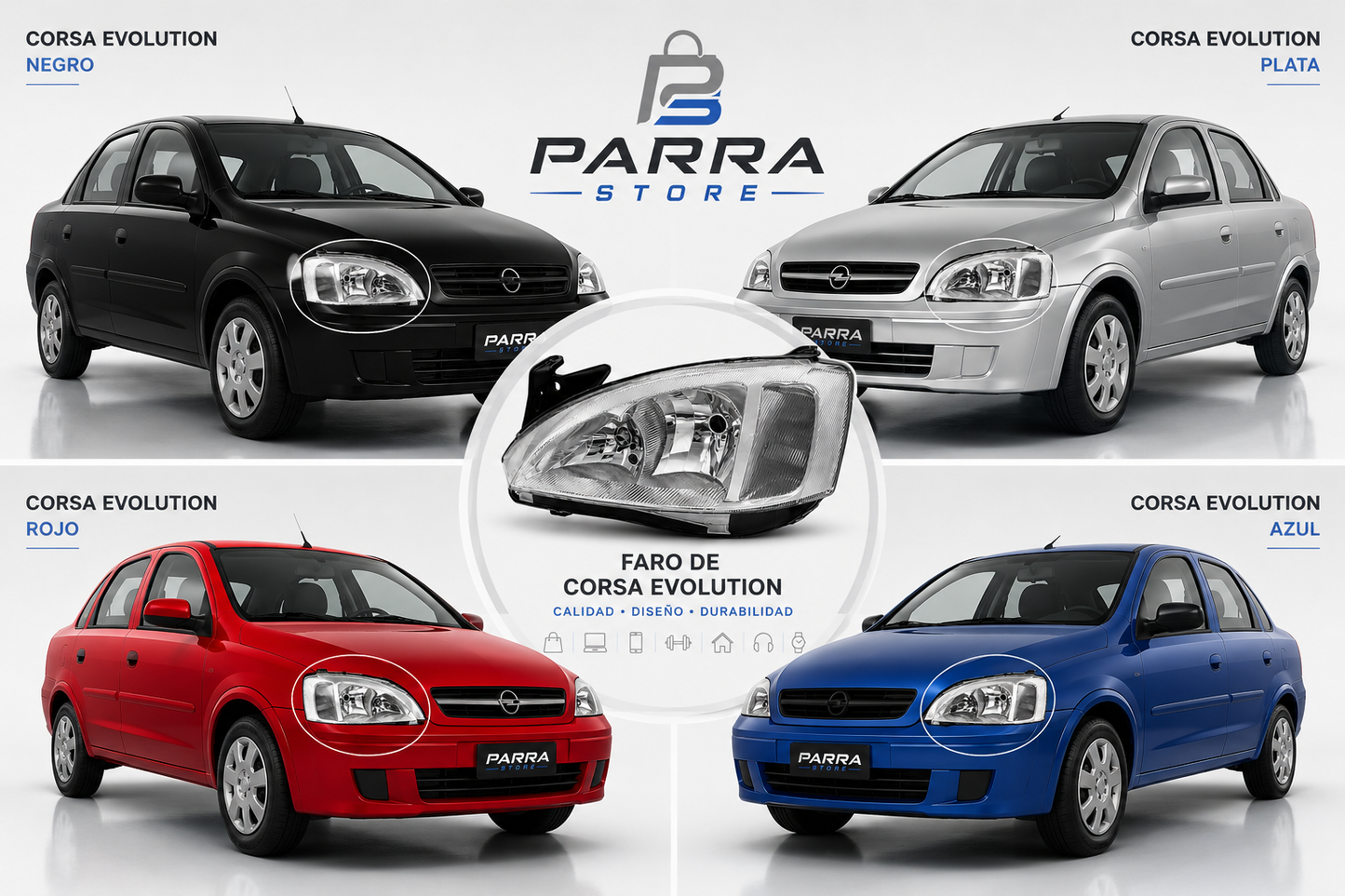 FAROLA PARA CORSA EVOLUTION (UNIDAD)