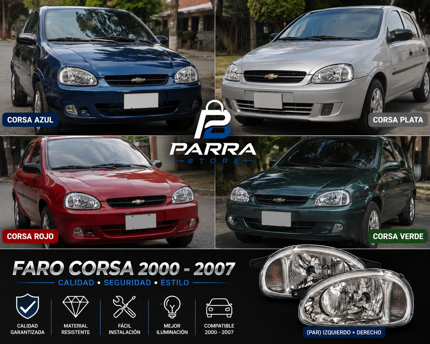 FAROLA PARA CORSA 2000-2007 (PAR)