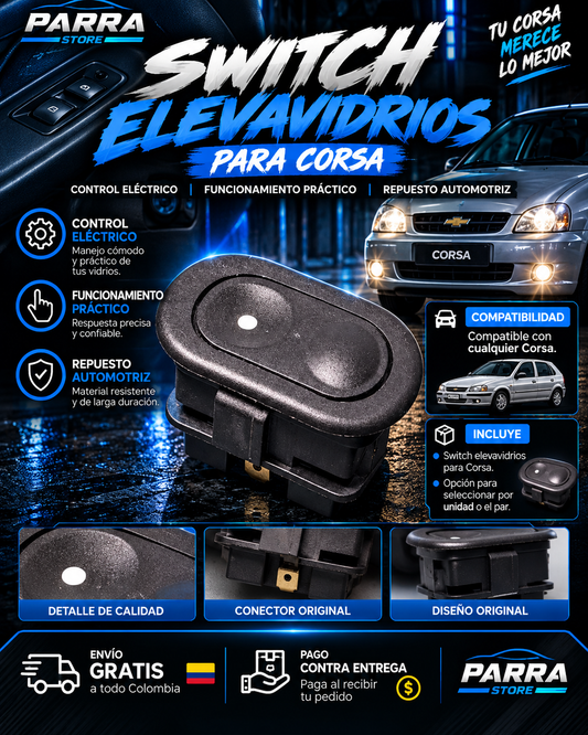 SWITCH ELEVAVIDRIOS PARA CORSA