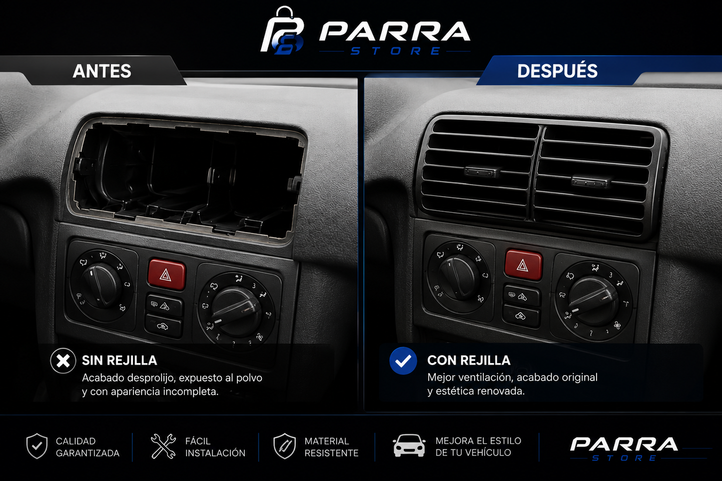 REJILLA DE AIRE ACONDICIONADO CORSA 1994-2016