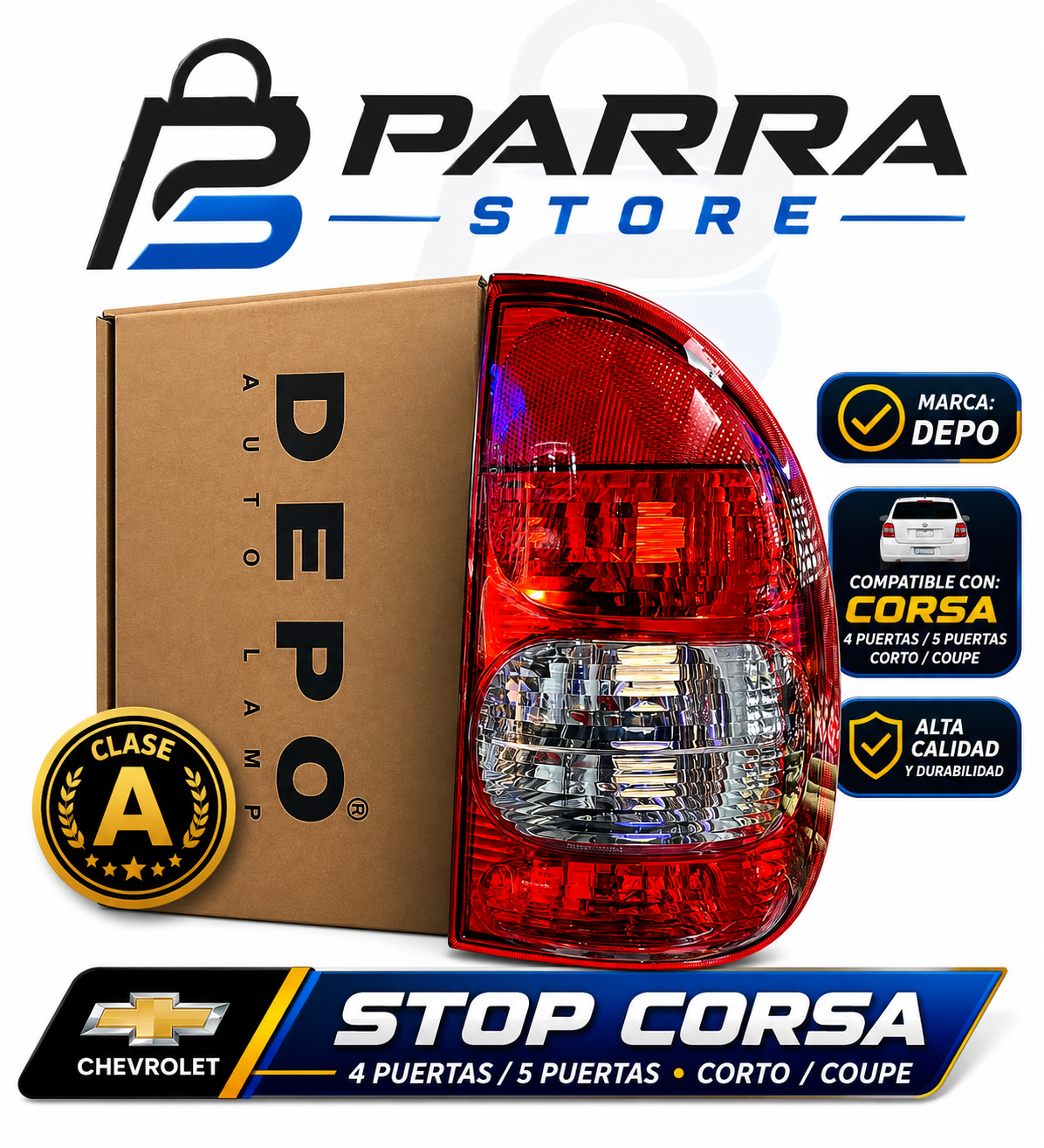STOP CORSA 5 PUERTA / 4 PUERTAS CORTO O COUPE DEPO (UNIDAD)