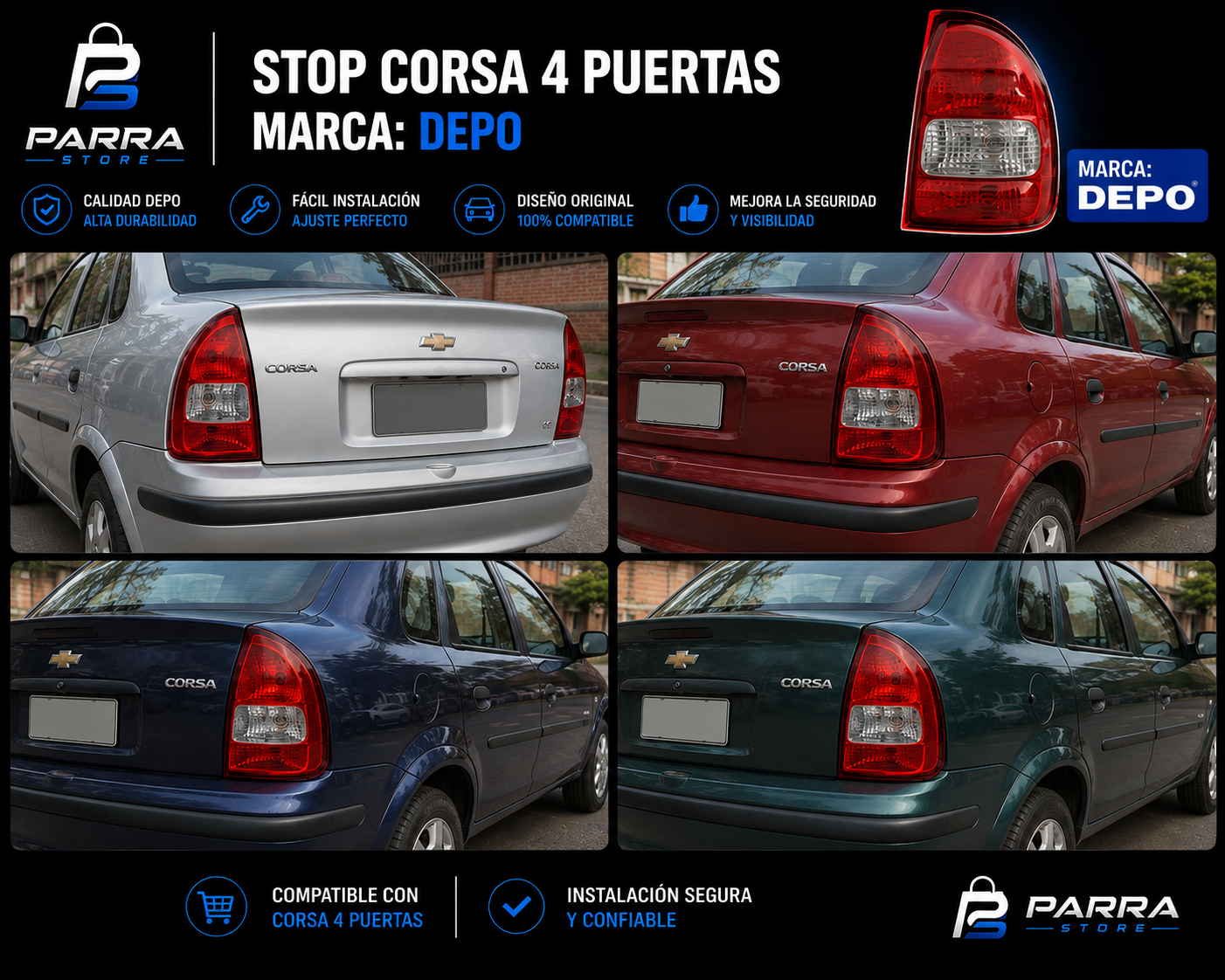 STOP CORSA 4 PUERTA MARCA DEPO (UNIDAD)