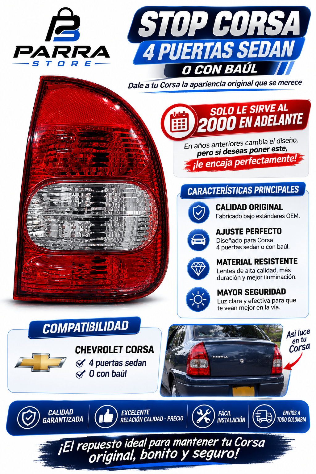 STOP CORSA 4 PUERTAS SEDAN (UNIDAD)