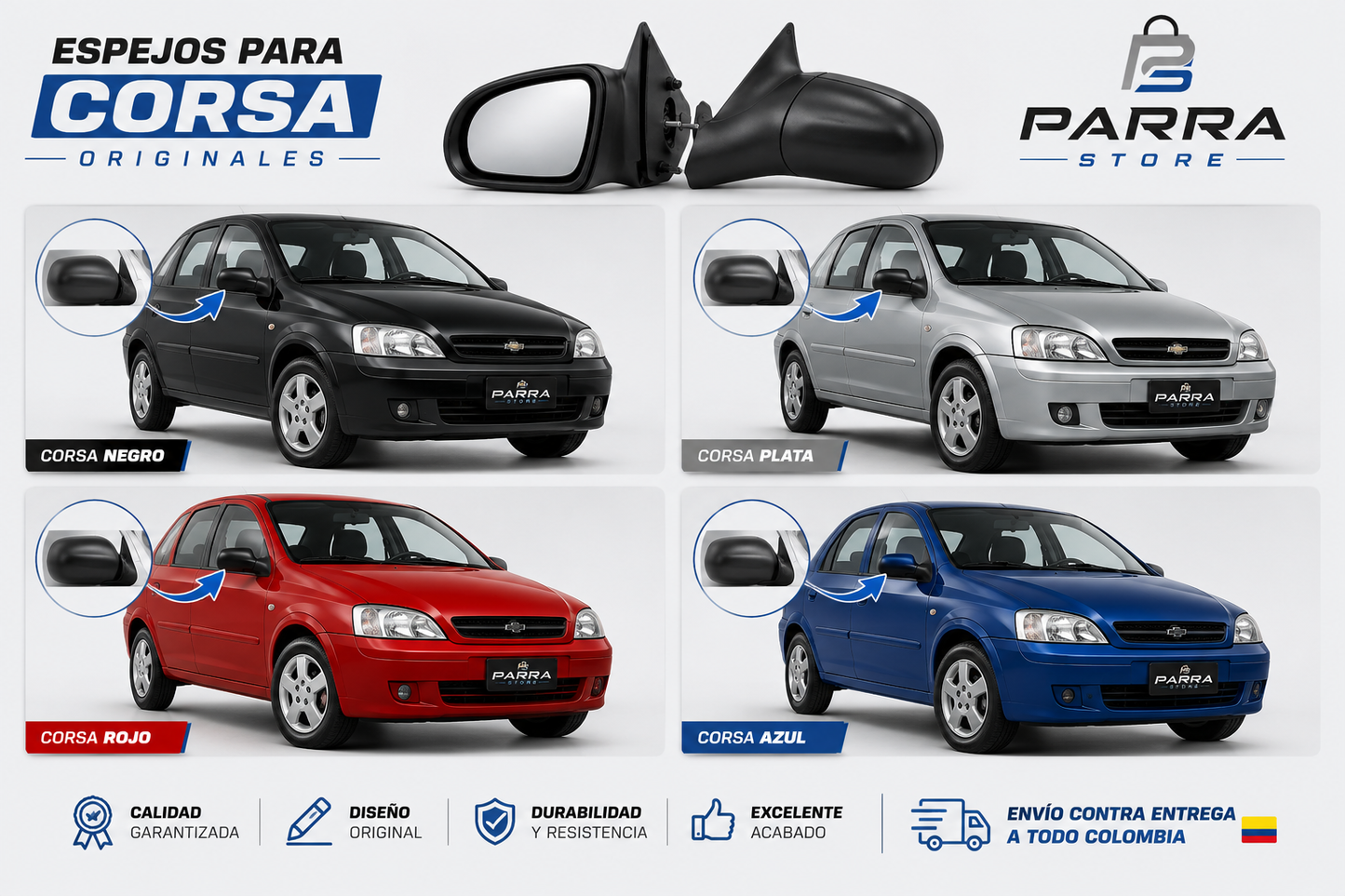 ESPEJO PARA CORSA (UNIDAD)