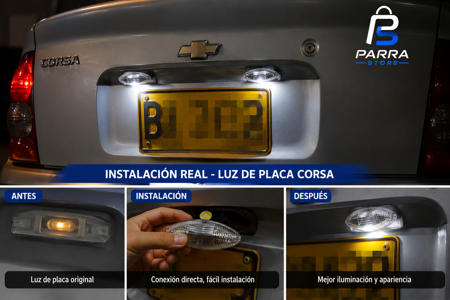 LUZ PLACA CORSA