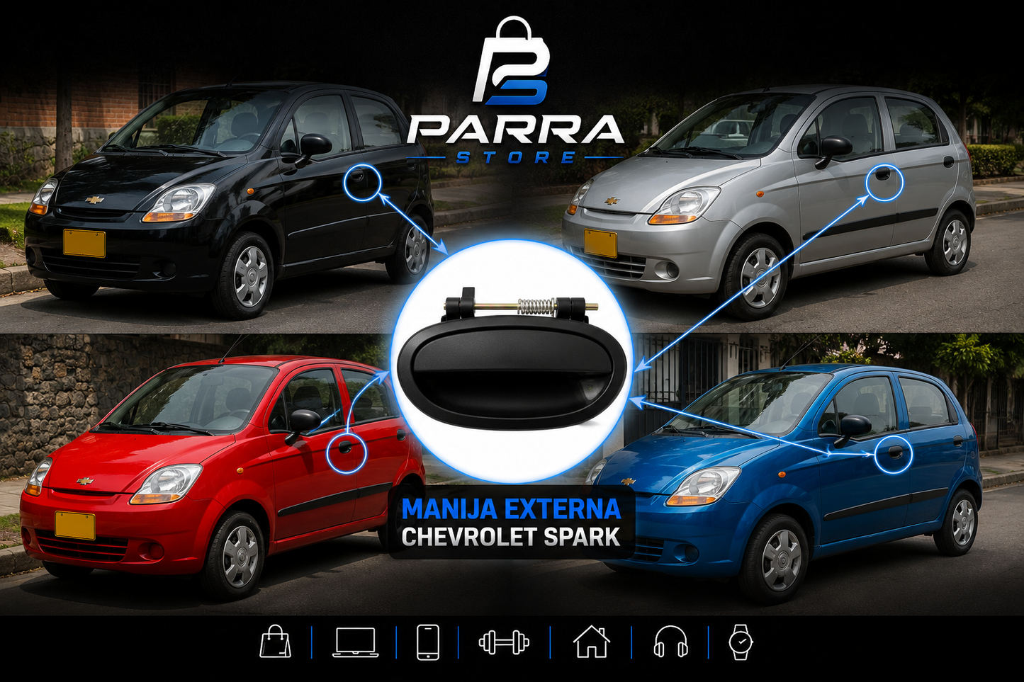 MANILLA EXTERNA DE CHEVROLET SPARK